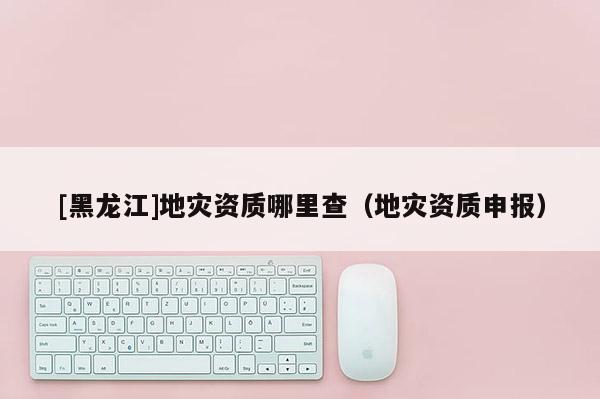[黑龍江]地災(zāi)資質(zhì)哪里查（地災(zāi)資質(zhì)申報(bào)）