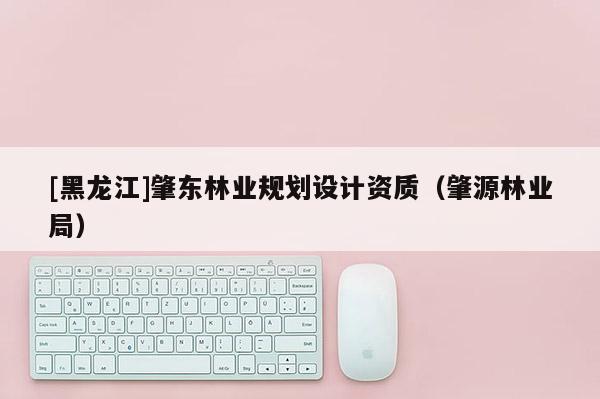 [黑龍江]肇東林業規劃設計資質（肇源林業局）