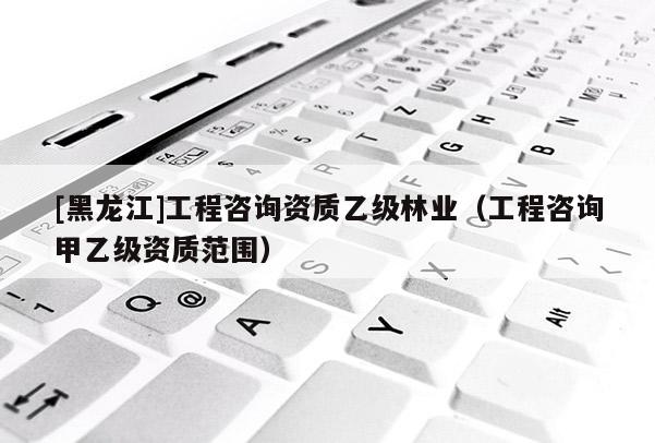 [黑龍江]工程咨詢資質乙級林業（工程咨詢甲乙級資質范圍）