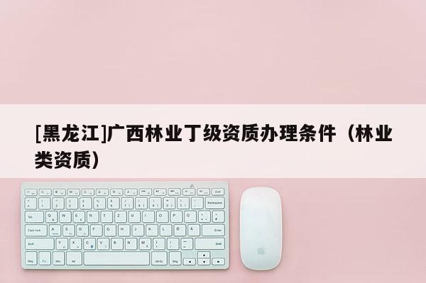 [黑龍江]廣西林業丁級資質辦理條件（林業類資質）