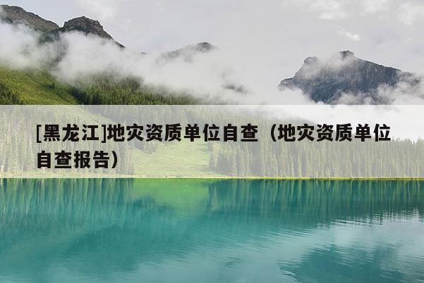 [黑龍江]地災資質單位自查（地災資質單位自查報告）