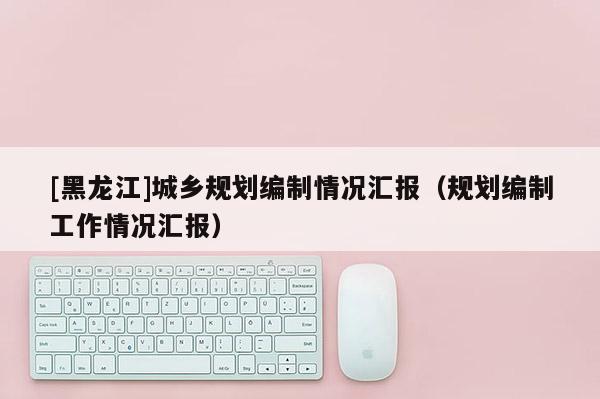 [黑龍江]城鄉規劃編制情況匯報（規劃編制工作情況匯報）
