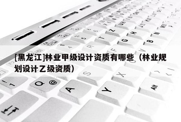 [黑龍江]林業甲級設計資質有哪些（林業規劃設計乙級資質）