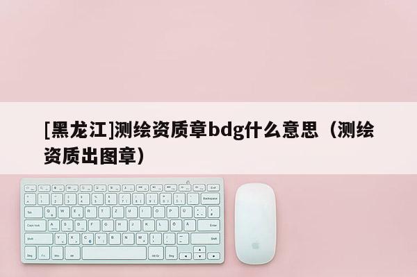 [黑龍江]測繪資質章bdg什么意思（測繪資質出圖章）