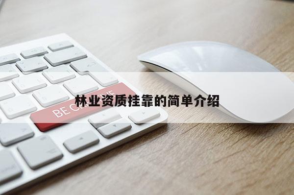 林業資質掛靠的簡單介紹