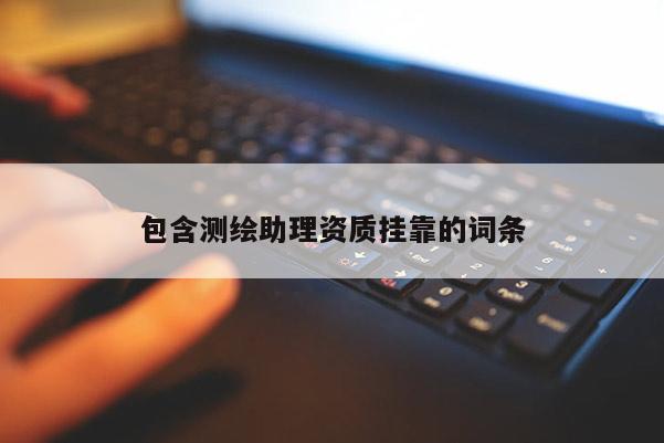 包含測繪助理資質掛靠的詞條