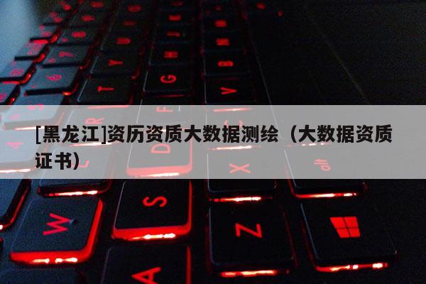 [黑龍江]資歷資質大數據測繪（大數據資質證書）