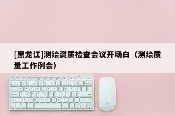 [黑龍江]測繪資質檢查會議開場白（測繪質量工作例會）