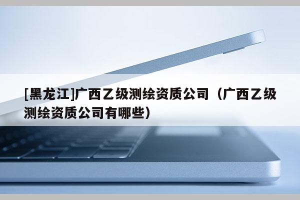 [黑龍江]廣西乙級測繪資質公司（廣西乙級測繪資質公司有哪些）