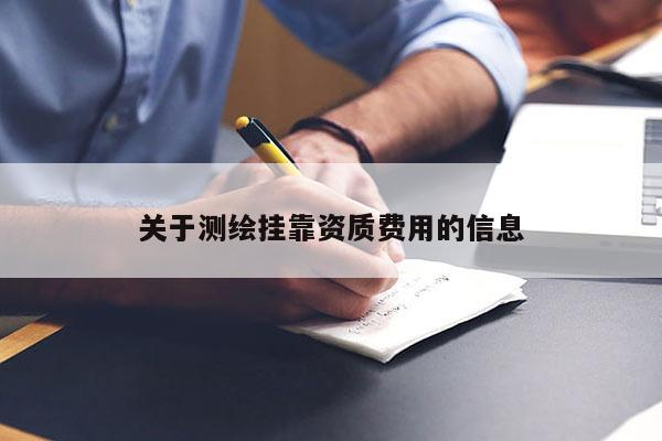 關于測繪掛靠資質費用的信息