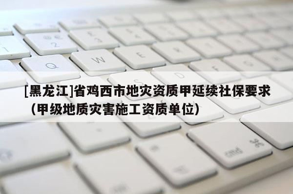 [黑龍江]省雞西市地災資質甲延續社保要求（甲級地質災害施工資質單位）